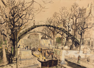 dany-lartigue-paris-canal-saint-martin-pont-ecluse-peinture-aquarelle