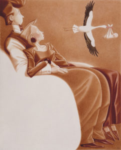 michel-guire-vaka-illustration-dessin-couple-oiseau-cigogne-bebe