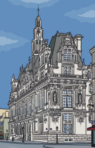 paris-mairie-10eme-arrondissement-rue-du-faubourg-saint-martin-illustration-facade